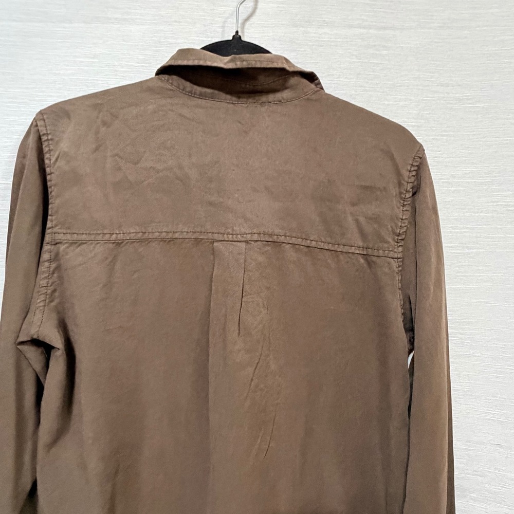 Mavi Edition Womens Brown Tencel Lyocell Button Down Shirt XS M1211271-71603 - Picture 4 of 9